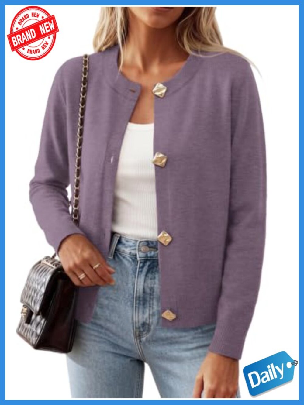 Lightweight Cardigan Sweaters for Women Y2K Fall Outfits Cropped Metal Button